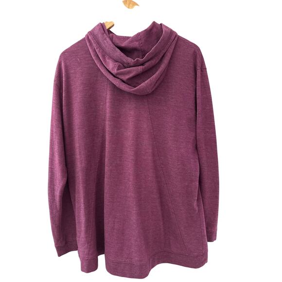 Nike High Neck Pullover Front Kangaroo Pocket Pullover‎ Hoodie Purple Size XL - Picture 3 of 8